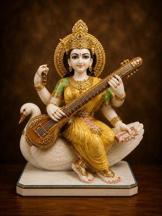 Buy Online Saraswati Mata Marble Statue in Jaipur
