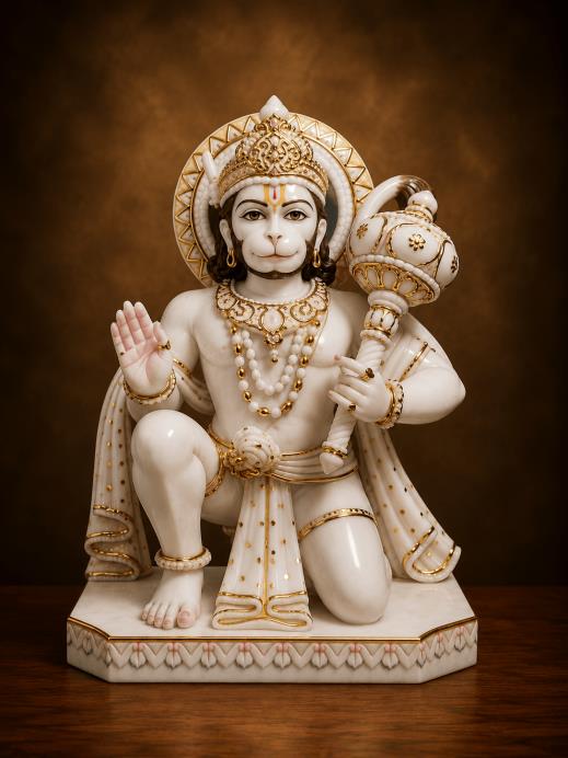 Buy Online White Lord Hanuman Statue in Jaipur