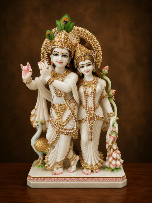 Buy Online Lord Radha Krishna Marble Statue in Jaipur