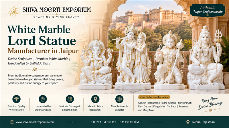 
													White Marble Lord Statue Manufacturer in Jaipur